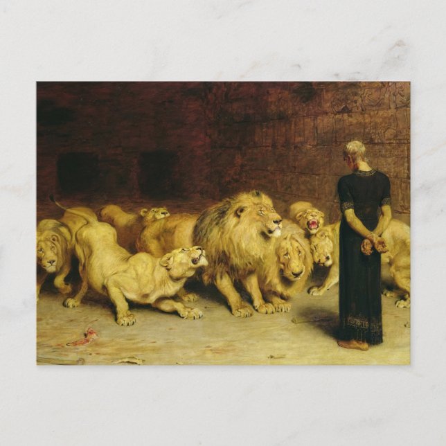 Daniel in the Lions' Den, 1872 by Briton Riviere Invitation Postcard (Front)
