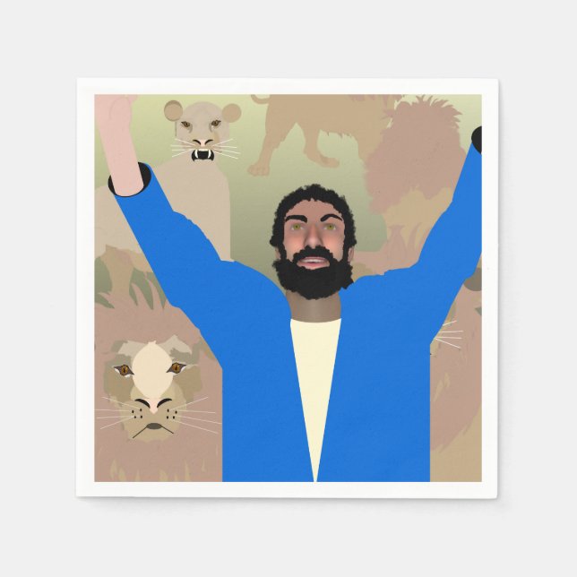 Daniel in the Lions' Den alt napkins (Front)