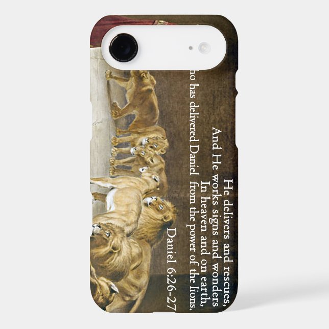 Daniel in the Lion's Den Bible Scripture Christian Case-Mate iPhone Case (Back)