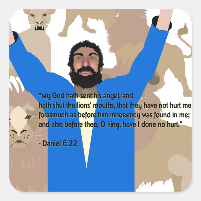 Daniel in the Lions' Den I Stickers (Front)
