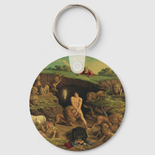 Daniel in the Lions' Den Key Ring