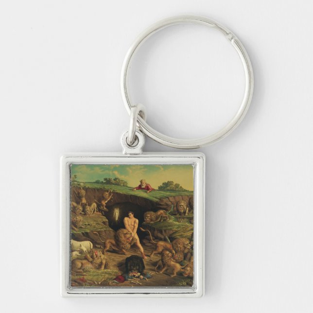 Daniel in the Lions' Den Key Ring (Front)