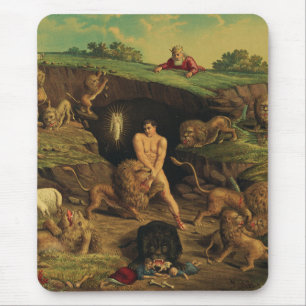 Daniel in the Lions' Den Mouse Pad