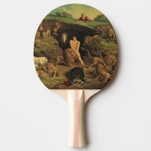 Daniel in the Lions' Den Ping Pong Paddle