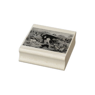 Daniel in the Lions' Den Rubber Stamp