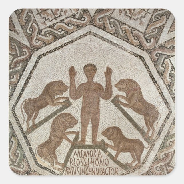 Daniel in the Lions' Den Square Sticker (Front)