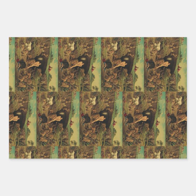 Daniel in the Lions' Den Wrapping Paper Sheet (Front)