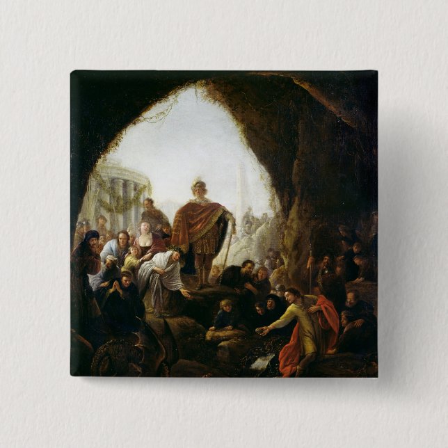 Daniel Killing the Dragon of Baal 15 Cm Square Badge (Front)