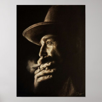 Daniel plainview charcoal poster