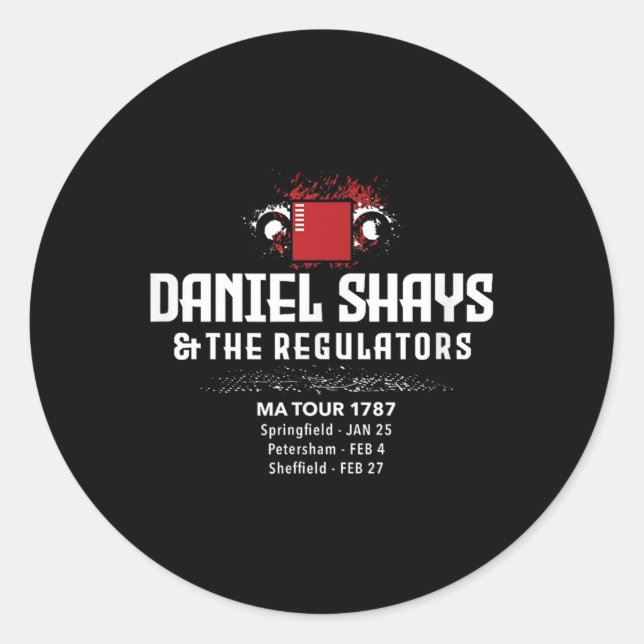 Daniel Shays Machusetts History  Classic Round Sticker (Front)