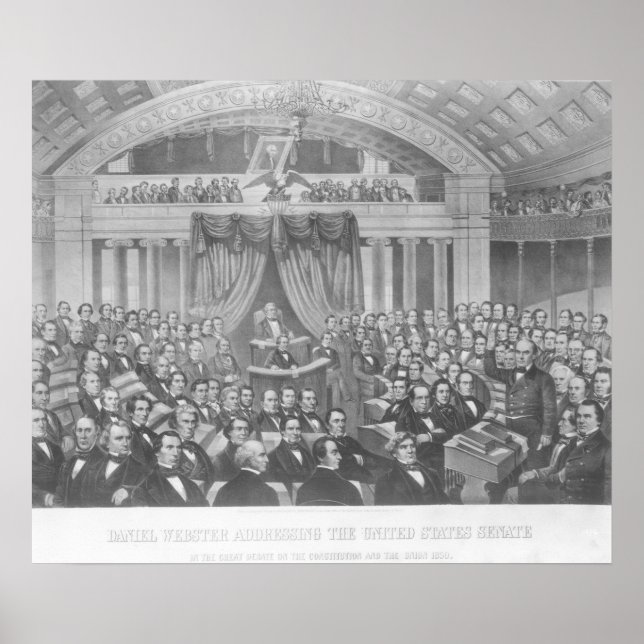 Daniel Webster addressing the United States Poster (Front)