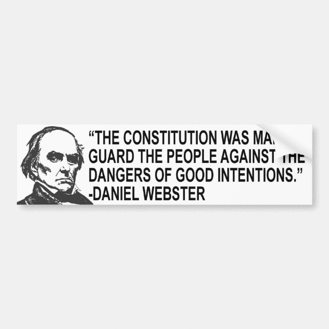 Daniel Webster Quotes Bumper Sticker (Front)