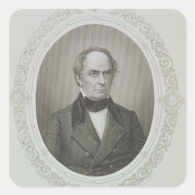 Daniel Webster Square Sticker (Front)