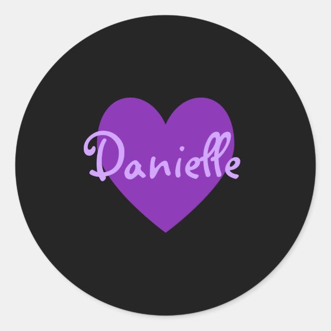 Danielle in Purple Classic Round Sticker (Front)