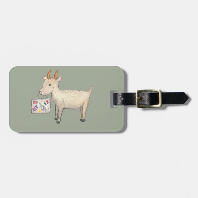 Danielle The Goat Luggage Tag (Front Horizontal)