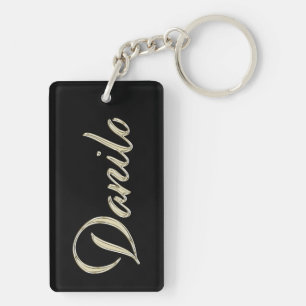 Danilo name whitegold key trailer ring