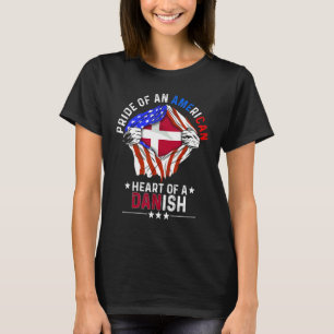 Danish American America Pride Foreign Country Denm T-Shirt