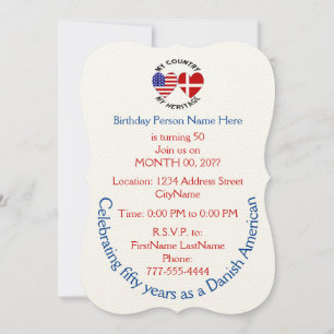 Danish American Country Heritage Invitation