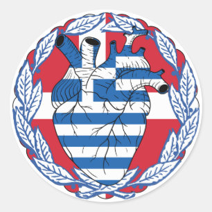 Danish Denmark Greek Independence Greek Greece Classic Round Sticker