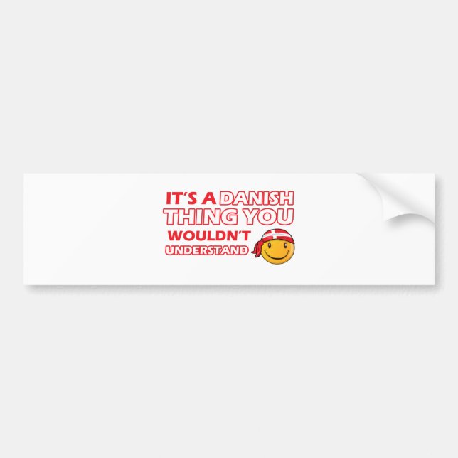 Danish Designs Bumper Sticker (Front)