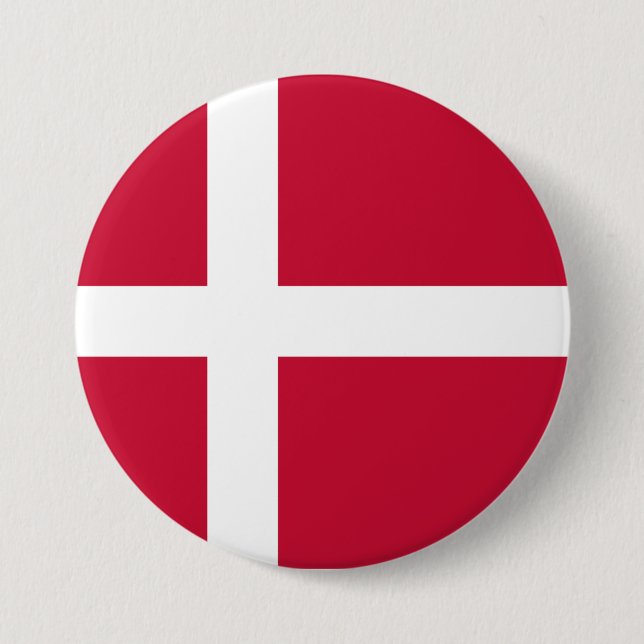 Danish Flag 7.5 Cm Round Badge (Front)