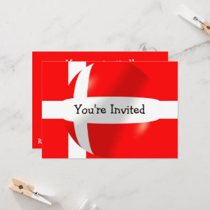 Danish Flag Any Occasion Invitation