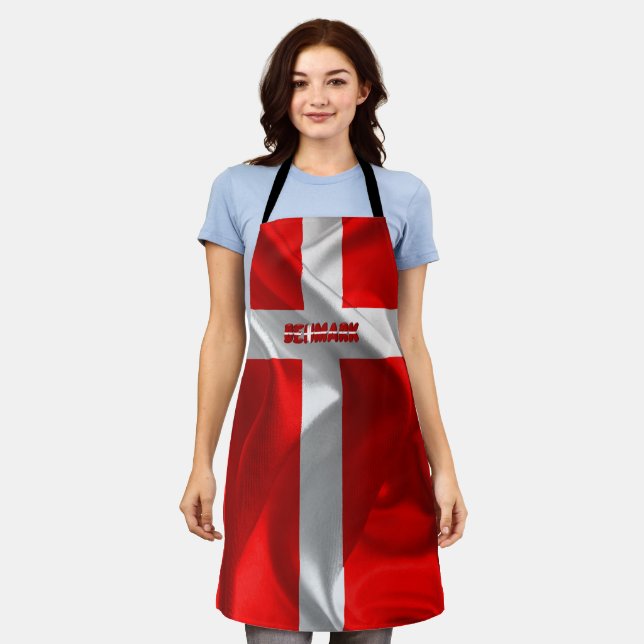 Danish flag apron (Worn)