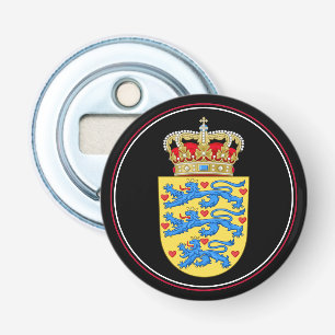 Danish Flag Bottle Opener, Denmark Emblem /Party Opener