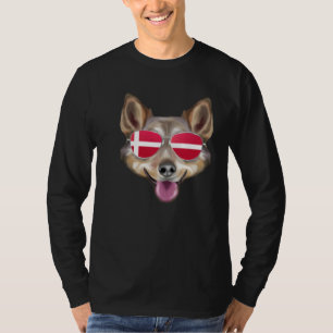 Danish Flag Cairn Terrier Dog Denmark Pocket T-Shirt