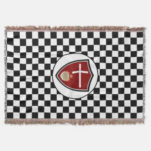 Danish flag-coat arms throw blanket