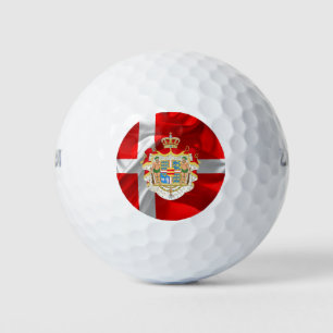 Danish flag-Coat of arms Golf Balls