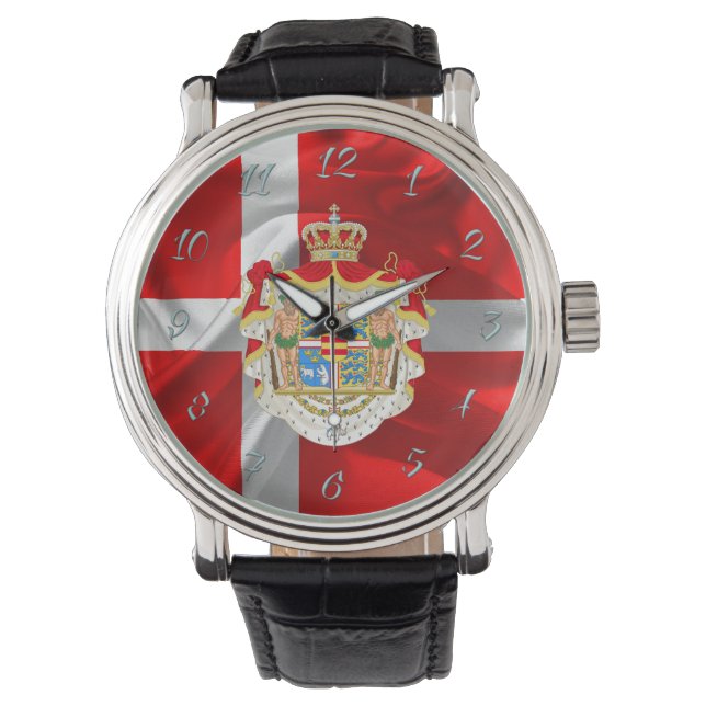 Danish flag-Coat of arms Watch (Front)