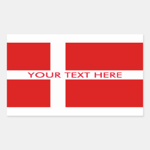 Danish flag custom stickers for Denmark