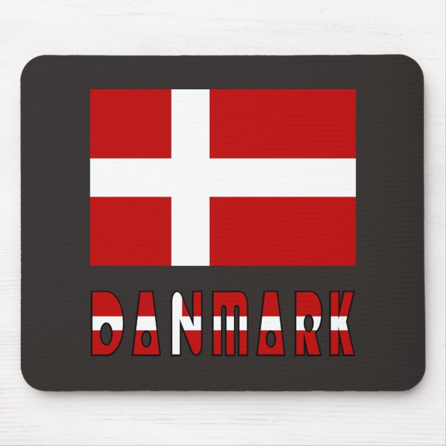 Danish Flag Danmark Dannebrog Mouse Pad (Front)