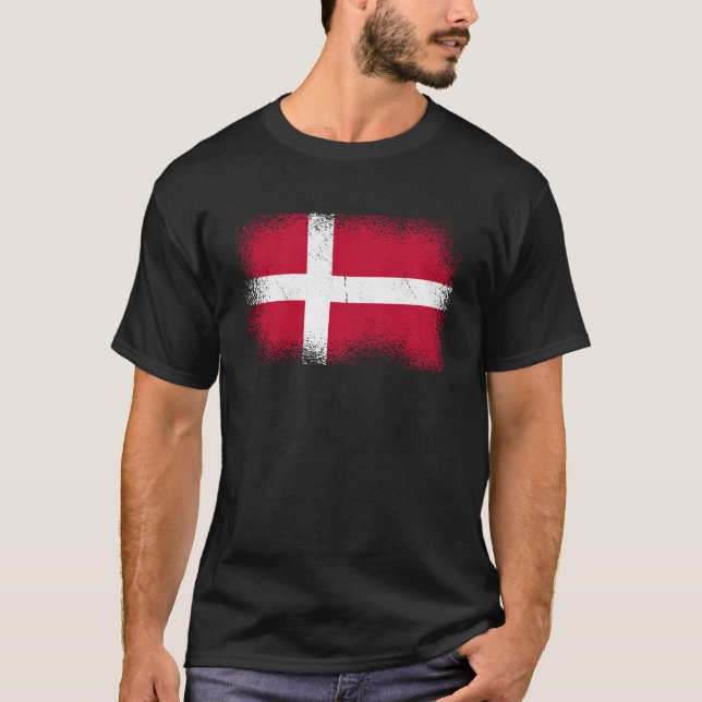 Danish Flag Denmark T-Shirt (Front)