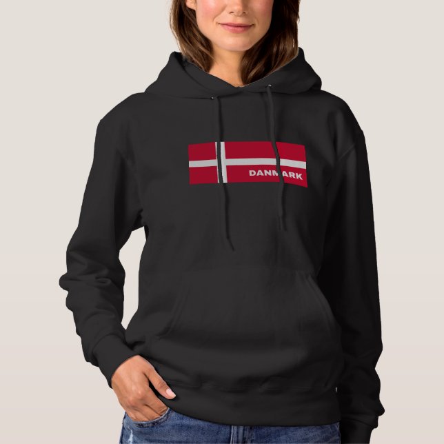 Danish Flag Design Hoodie (Front)