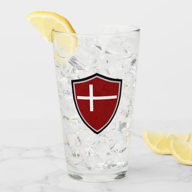 Danish flag glass (Front Ice)