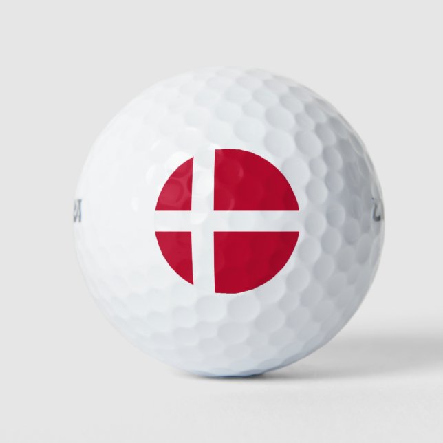 Danish Flag Golf Balls (Front)