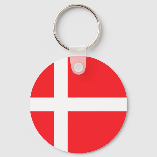 Danish Flag Key Ring (Front)