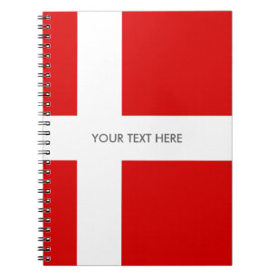 Danish flag of Denmark custom spiral notebook