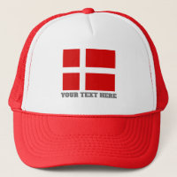 Danish flag of Denmark custom trucker hat