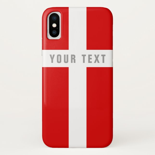 Danish flag of Denmark personalised Case-Mate iPhone Case (Back)