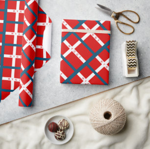 Danish flag of Denmark scandinavian Christmas Wrapping Paper