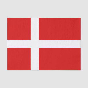 Danish flag of Denmark wrapping tissue paper