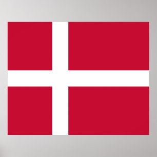 Danish Flag Poster