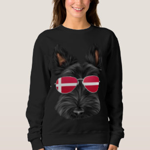 Danish Flag Scottish Terrier Dog Denmark Pocket Sweatshirt