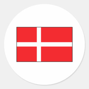 Danish Flag T-shirts and Gifts Classic Round Sticker