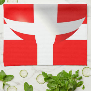 Danish Flag Tea Towel