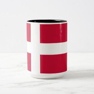 Danish Flag Two-Tone Coffee Mug