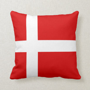 Danish flag zippered Throw Pillow